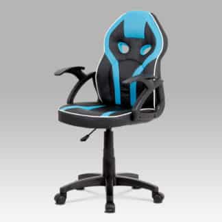 Kancelářská židle KA-N664 BLUE, černá/modrá