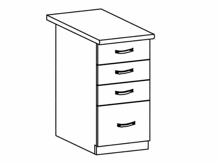 SYCYLIA, skříňka dolní D40S4, borovice andersen