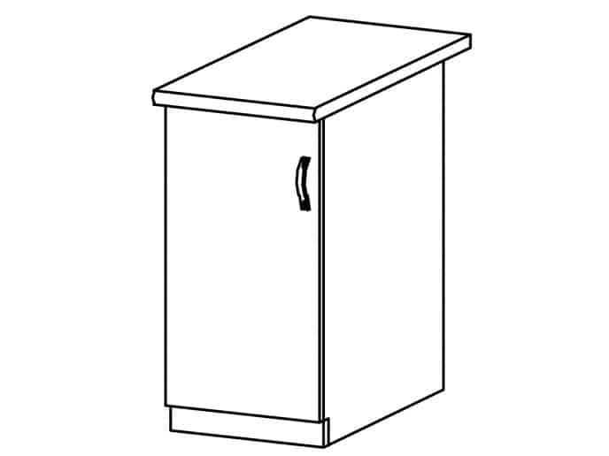 SYCYLIA, skříňka dolní D40 levá, borovice andersen