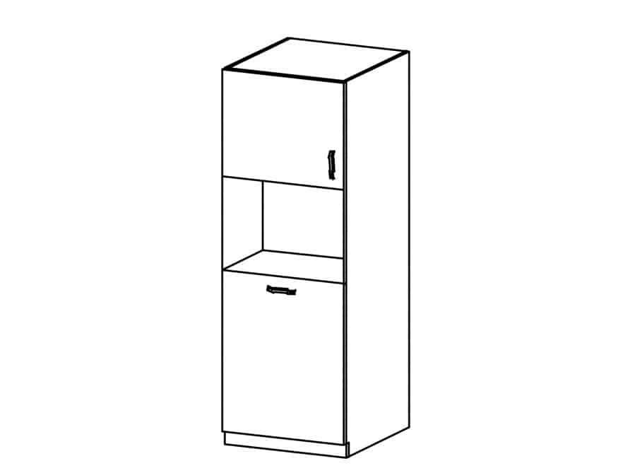 SYCYLIA, vysoká skříňka pro vestavbu D60P levá, ořech milano