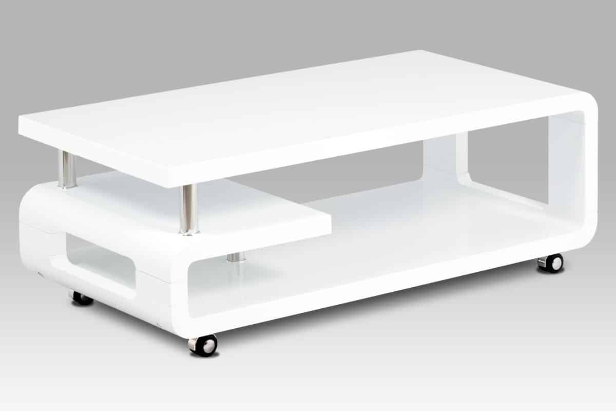 Konferenční stolek AHG-616 WT, bílý vysoký lesk