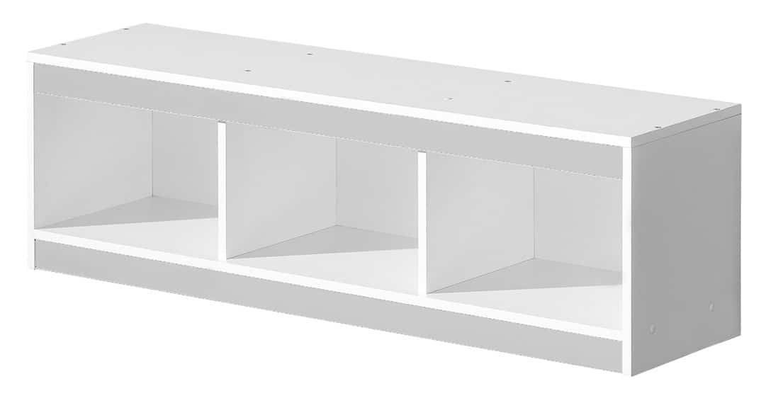 Závěsná police GULLIWER 10, bílá mat/bílá lesk