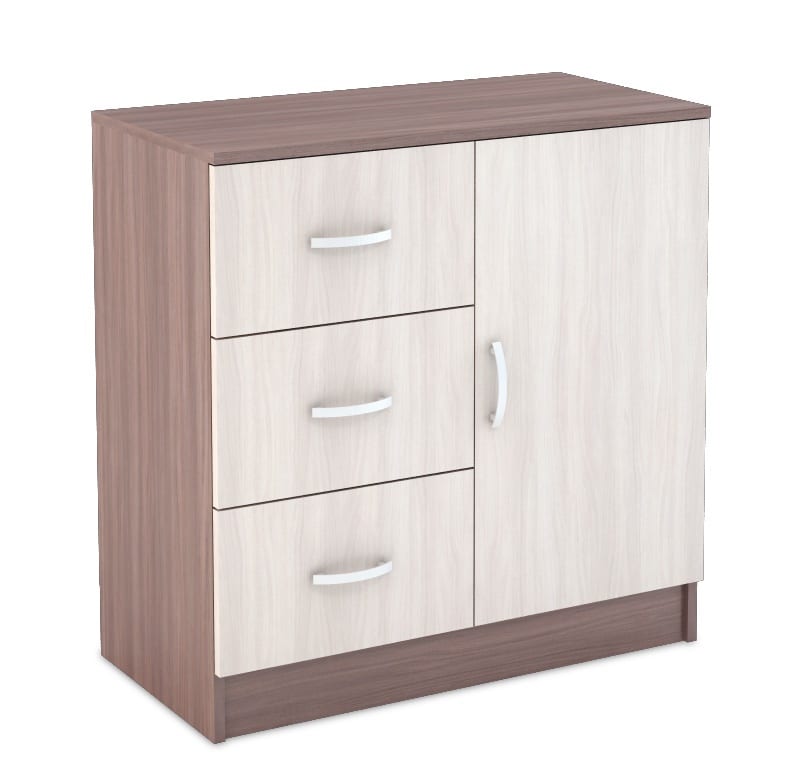 Komoda BASIA 1D3S KM-553, sv./tm. jasan šimo