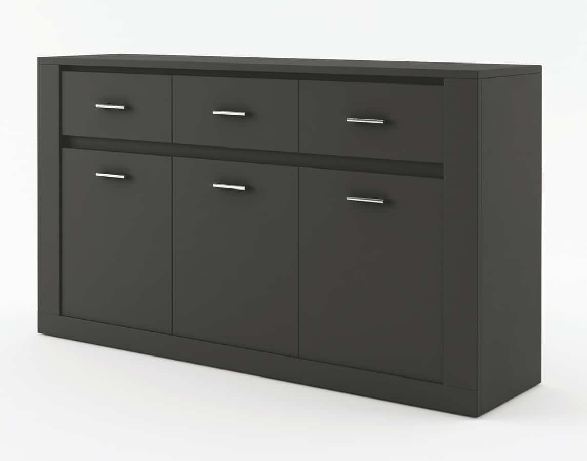 Komoda ARTI 09 3D3S, černá