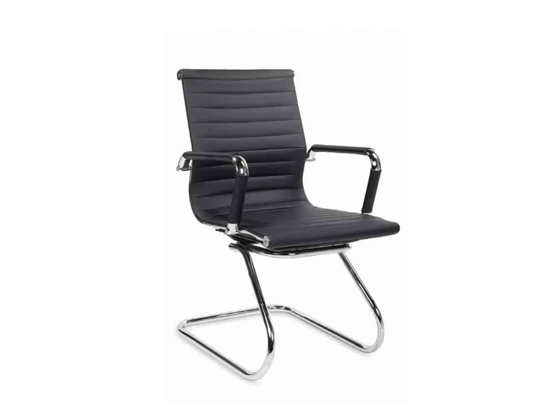 Jednací židle PRESTIGE SKID, černá