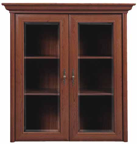 KENT, vitrína-nádstavec ENAD2W, kaštan