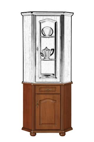 NATALIA, komoda KOMN/60P, pravá, višeň primaver