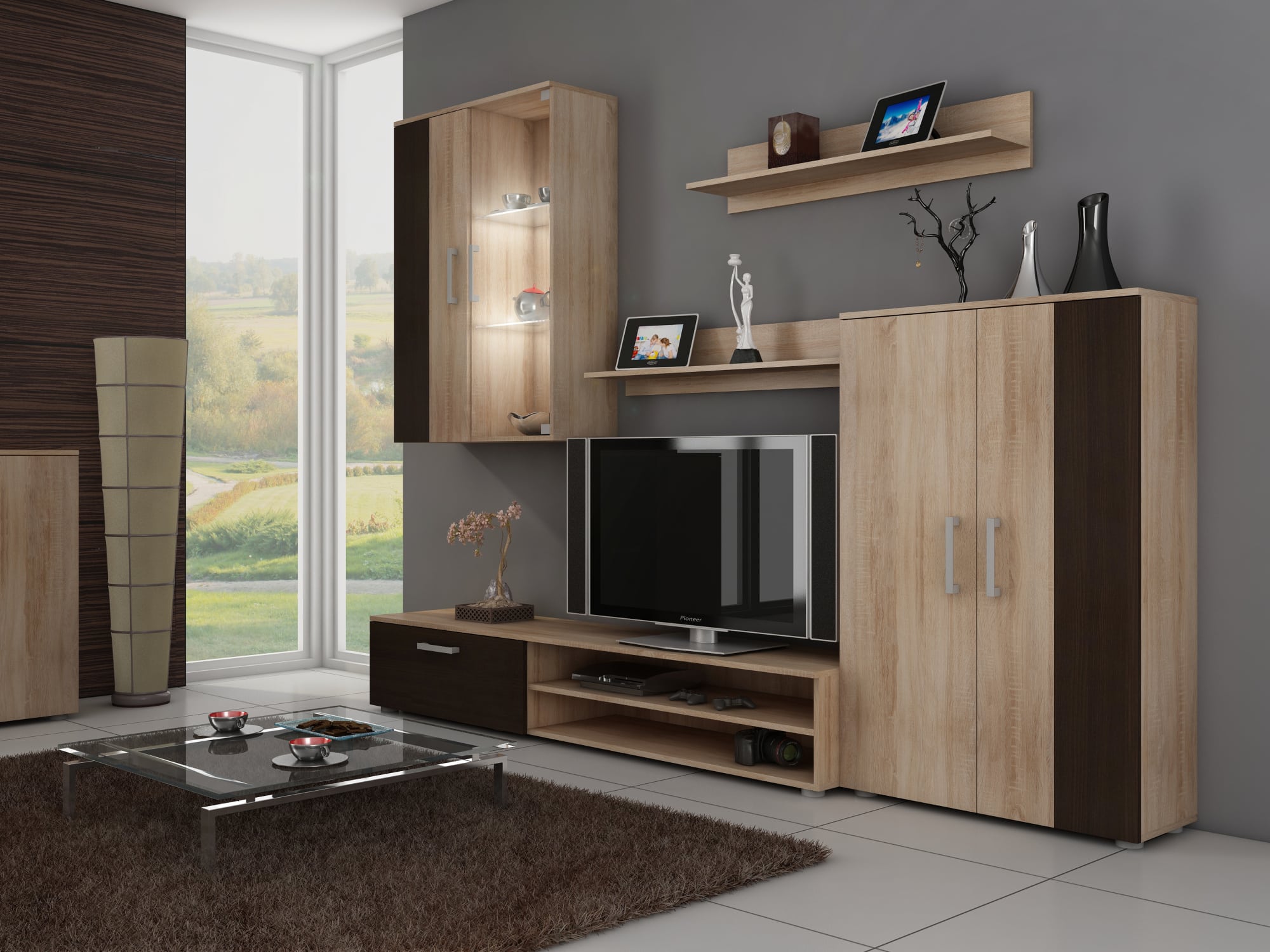 STELLA, obývací stěna, barva: ...