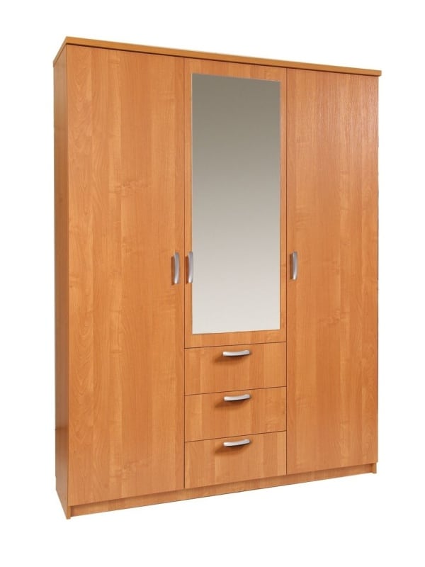 Šatní skříň PARIS 150/60 se zrcadlem, barva: