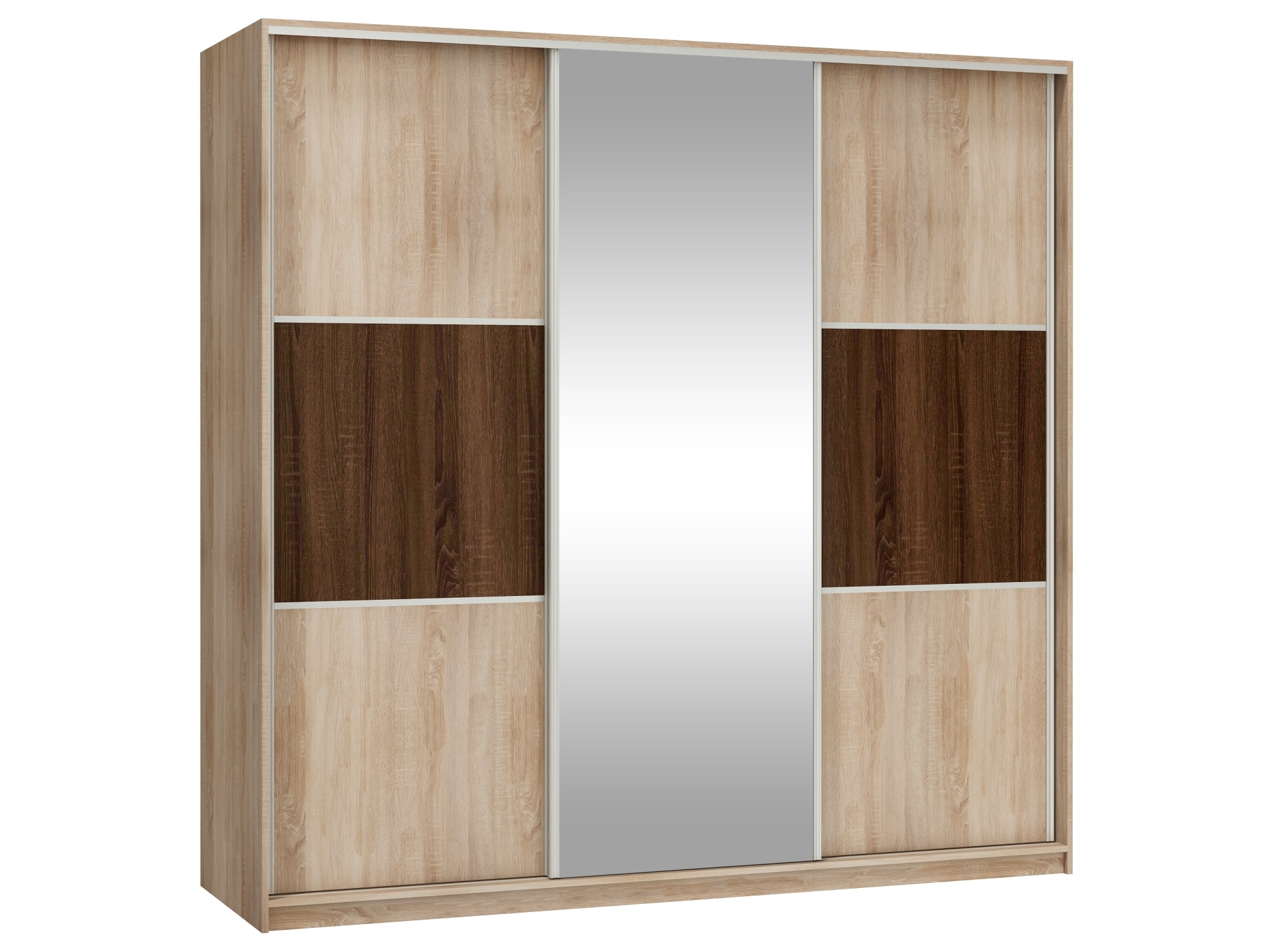 Šatní skříň RICO L 220D se zrcadlem, barva:
