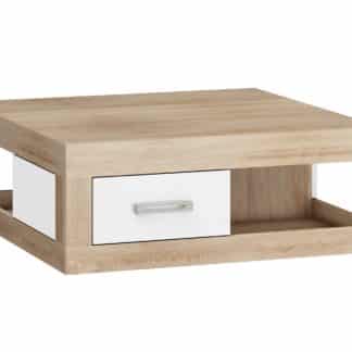 VERIN/02, konferenční stolek, dub sonoma/bílý lesk