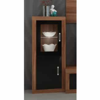 VERIN/16, regál 1DW, švestka wallis/černý lesk