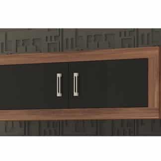 VERIN/23, závěsná skříňka 2D, švestka wallis/černý lesk