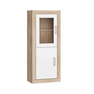 VERIN/16, regál 1DW, dub sonoma/bílý lesk