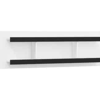 VERIN/03, police, bílá/černý lesk