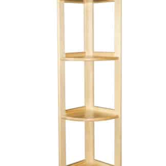 Regál rohový ažurový - výška 150 cm, masiv borovice, moření: ...