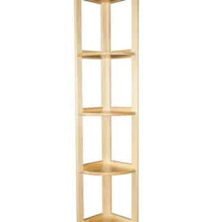 Regál rohový ažurový - výška 200 cm, masiv borovice, moření: ...