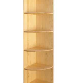 Regál plný rohový, masiv borovice, moření: ...