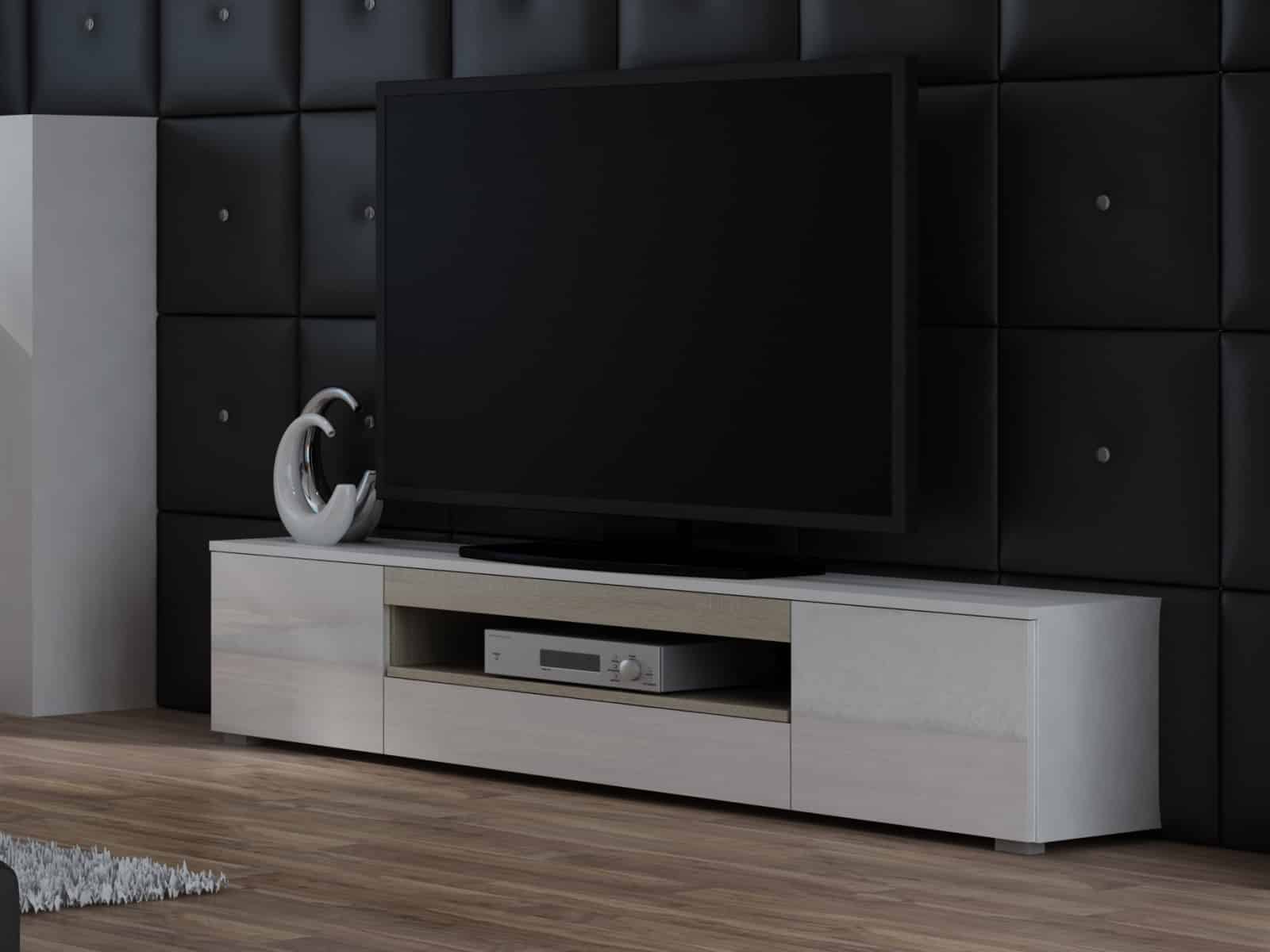 Televizní stolek RTV VIVA, bílá/dub sonoma