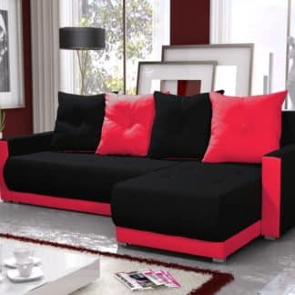 Rohová sedačka INSIGNIA BIS 1, černá/červená