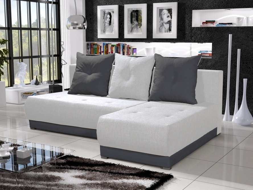 Rohová sedačka INSIGNIA 10, krémová/šedá