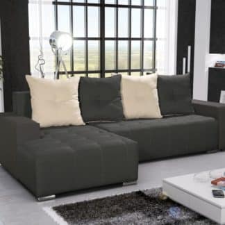 Rohová sedačka TELO 1 levá, šedá/krémová