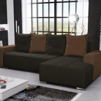 Rohová sedačka TELO 7 pravá, hnědá/světle hnědá