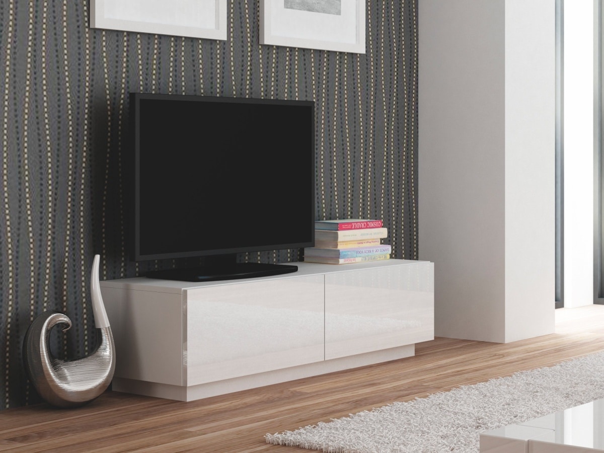 LIVO RTV-160S televizní stolek stojící, bílá