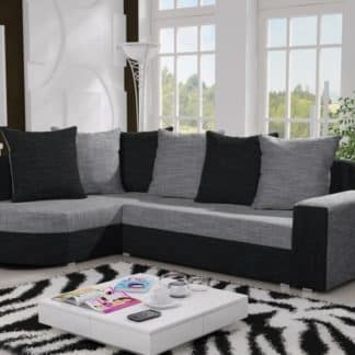 Rohová sedačka LIZBONA 14 levá, šedá/černá