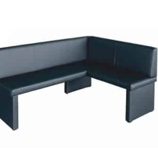 MODERN rohová lavice, pravá, černá ekokůže