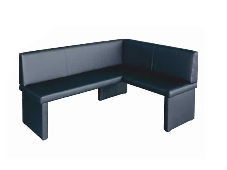 MODERN rohová lavice, pravá, černá ekokůže