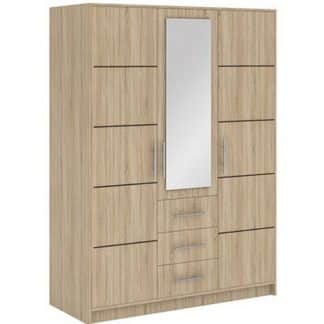 Šatní skříň BALI D3 dub sonoma