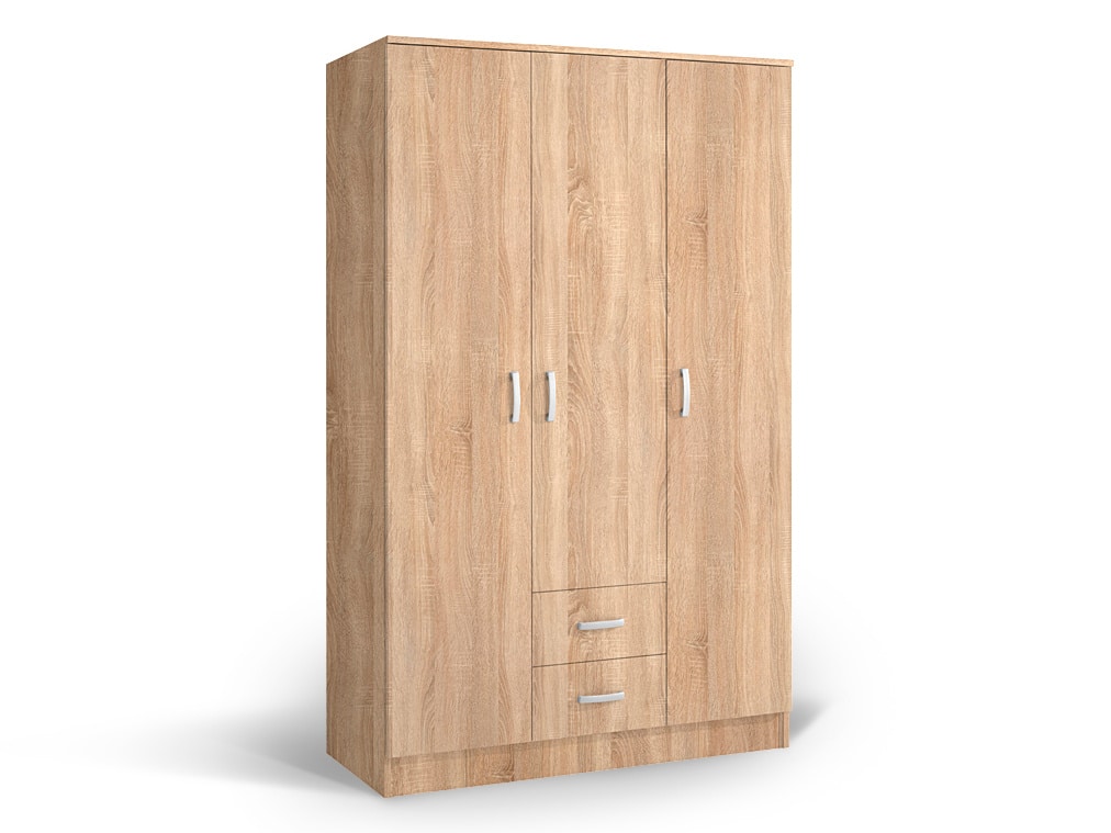 Šatní skříň IVA 3K2F, dub bardolino