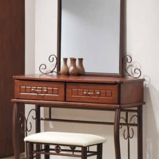 Toaletní stolek SOPHIA, antická třešeň/černý kov