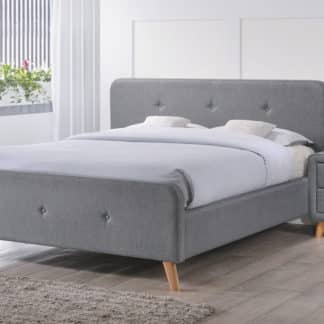 Postel MALMO s roštem 160x200 cm, šedá