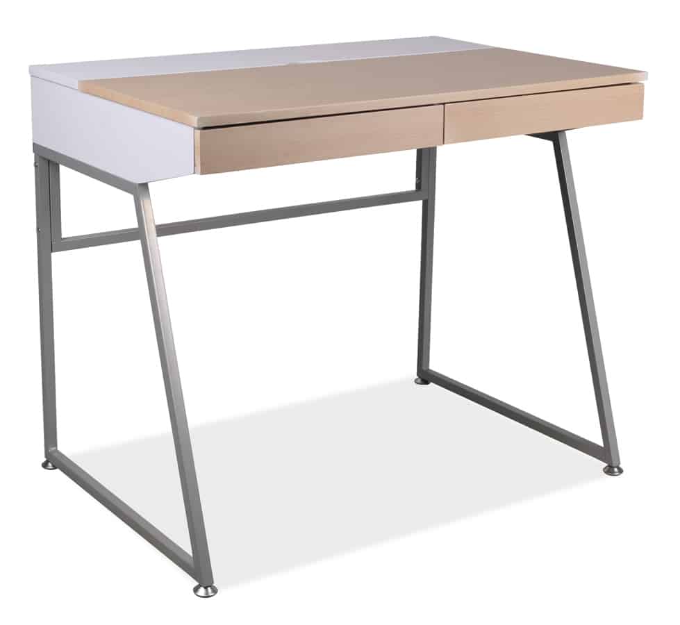 Psací stůl B-130, dub/bílá