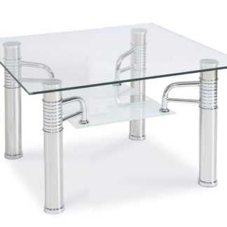 Konferenční stolek RENI D, kov/sklo