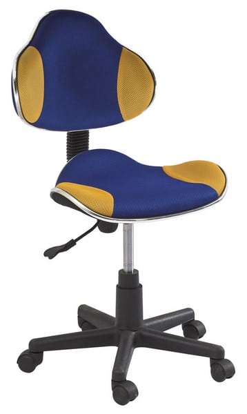 Kancelářská židle Q-G2 modrá/žlutá