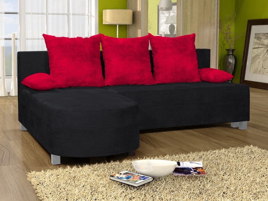 Rohová sedačka WENECJA 10, černá látka