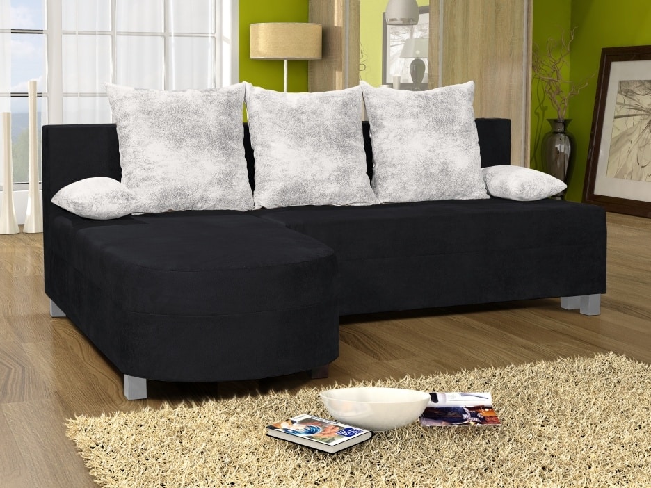 Rohová sedačka WENECJA 12, černá látka