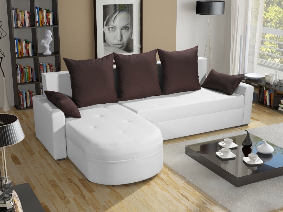 Rohová sedačka WENECJA PIK BIS 2, krémová látka