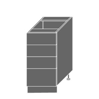 PLATINUM, skříňka dolní D4m 40, korpus: grey, barva: black