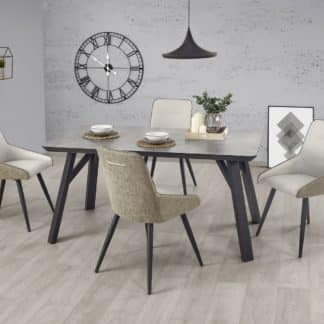 Jídelní stůl HALIFAX 160x90 cm, jasan/beton