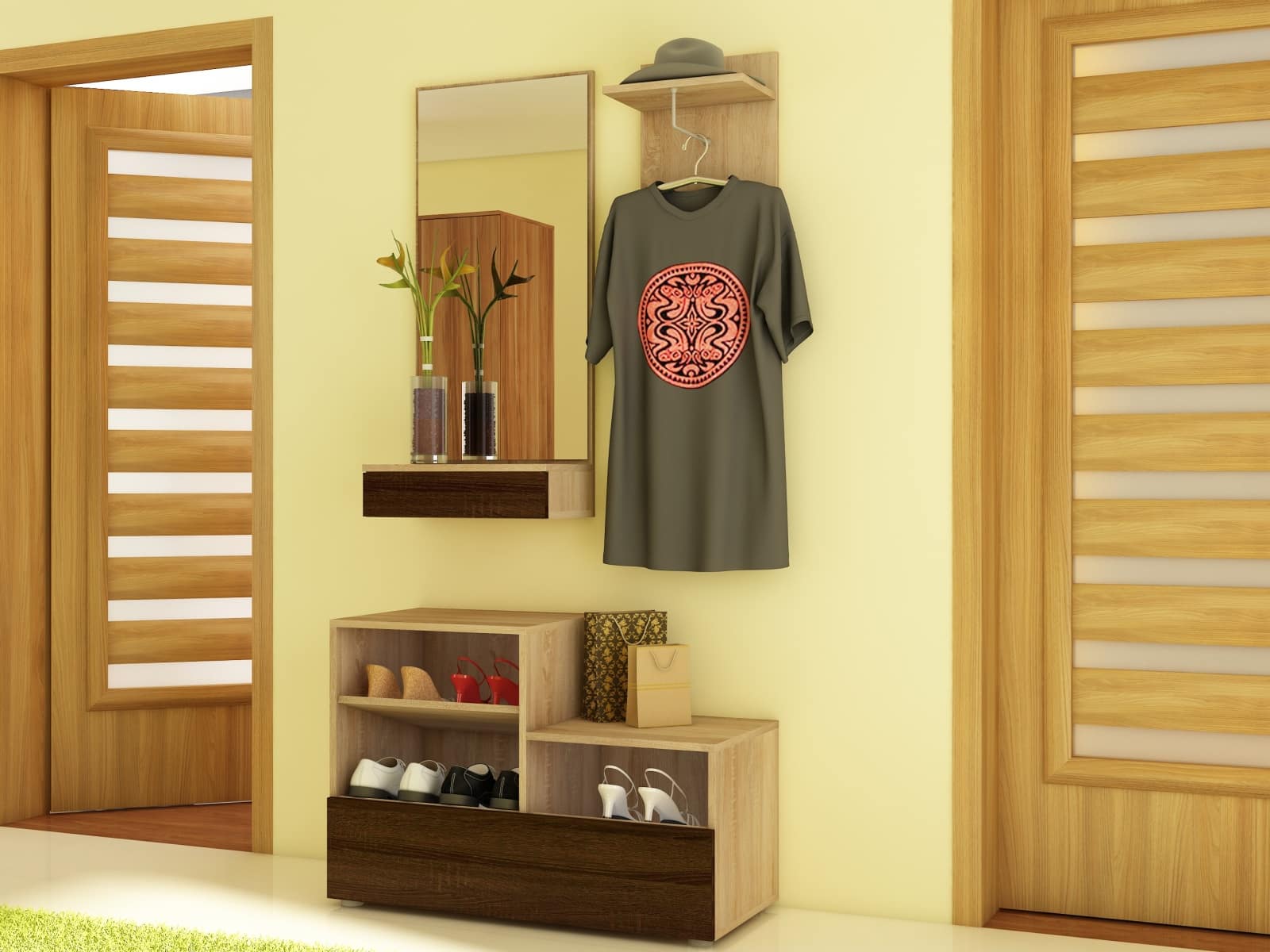 Předsíň CITY, dub sonoma/dub sonoma tmavý