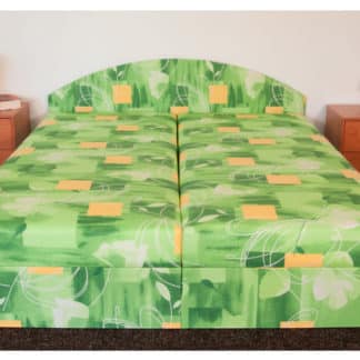 Čalouněná postel ÁJA 160x195 cm, zelená látka