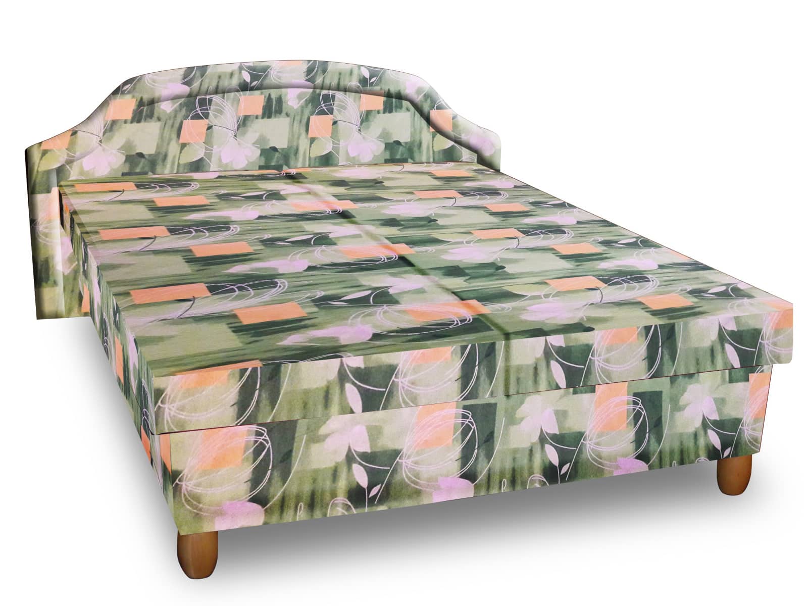 Čalouněná postel KARINA 180x200 cm, zelená látka