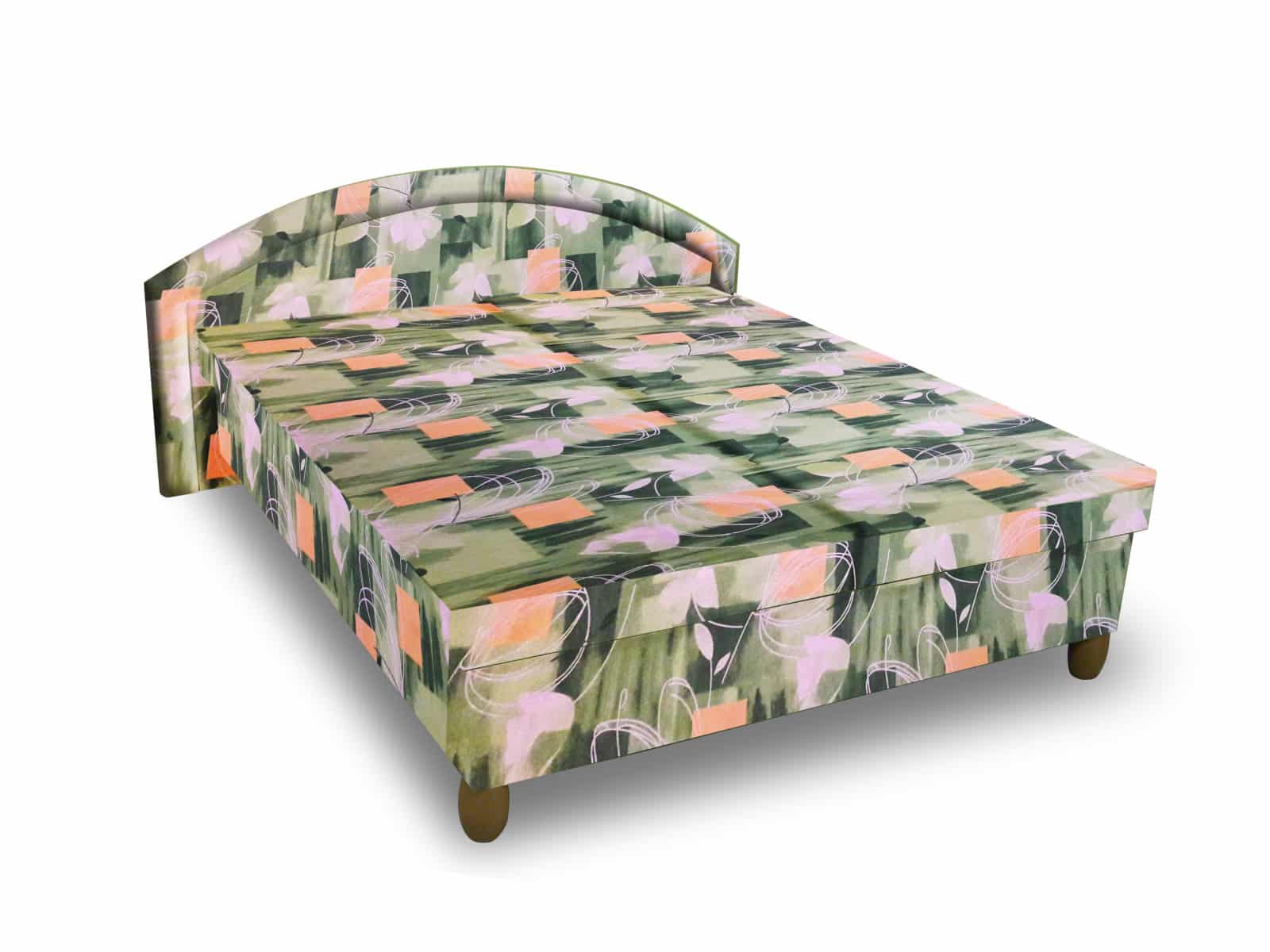 Čalouněná postel MAGDA 160x195 cm, zelená látka