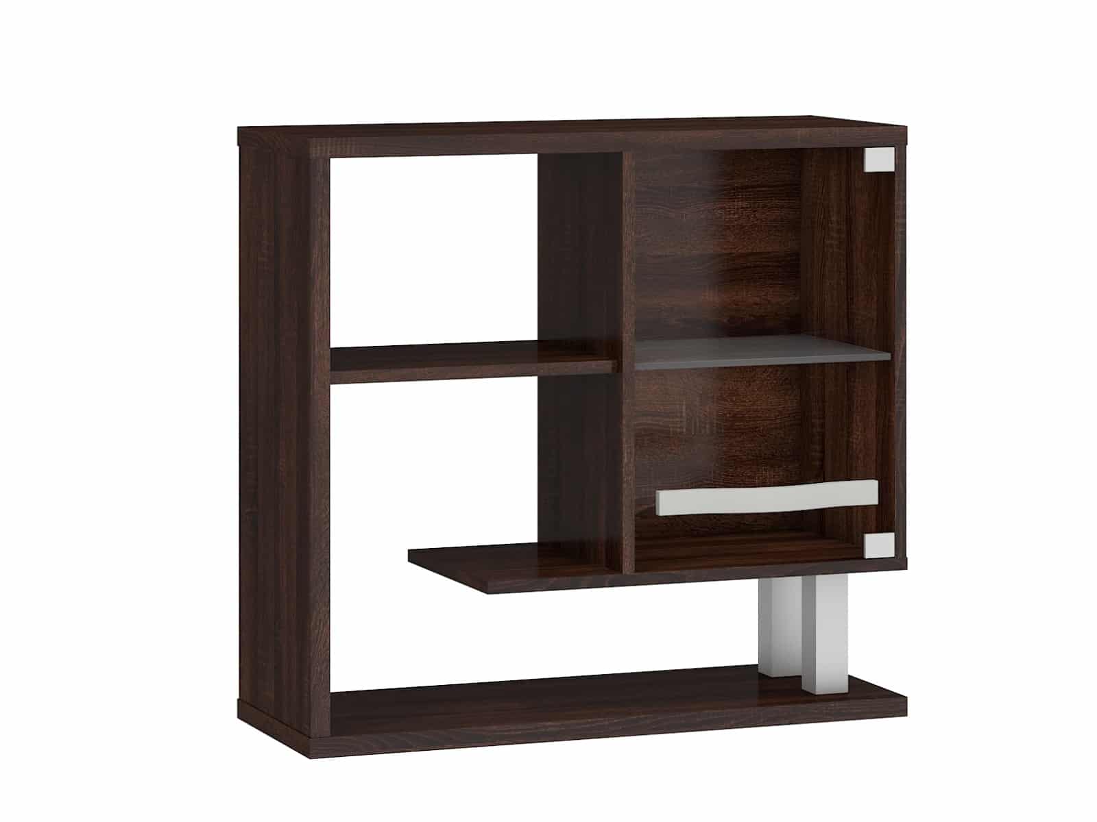 ANGEL závěsná vitrína 1W, dub sonoma tmavý