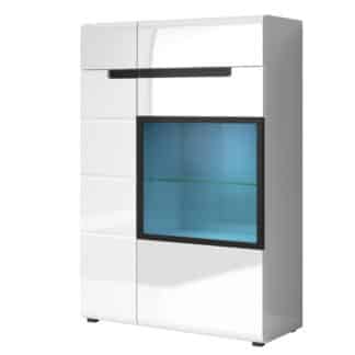 HEKTOR komoda TYP 44, bílá/bílý lesk