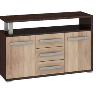 ANGEL komoda 2D3S, dub sonoma tmavý/dub sonoma